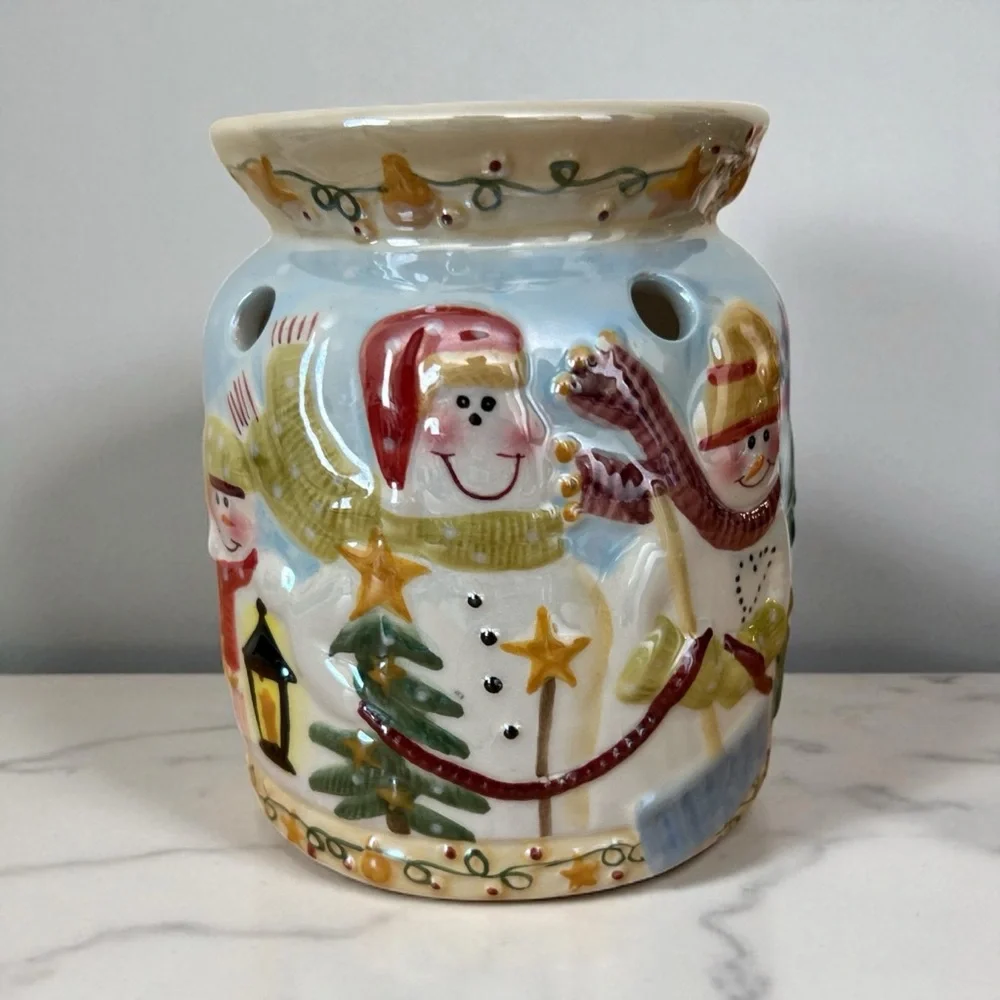 Yankee Candle Snowman Family Tarts Wax Melt Warmer Burner Christmas Winter